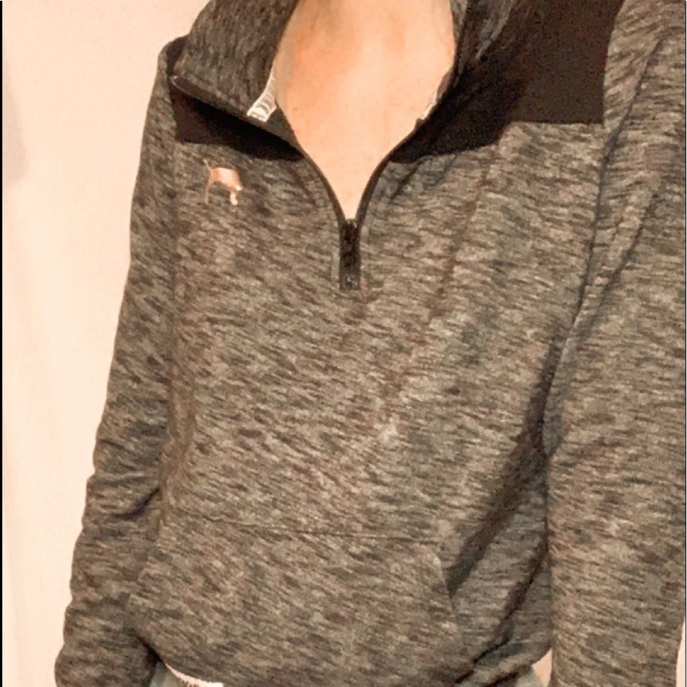 VS Pink Gray Half-zip